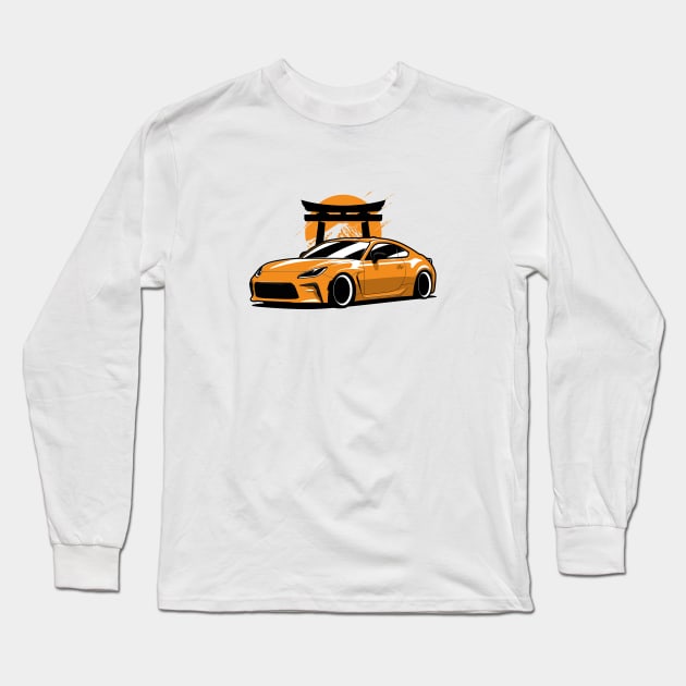 Yellow GR86 JDM Mountain Long Sleeve T-Shirt by KaroCars